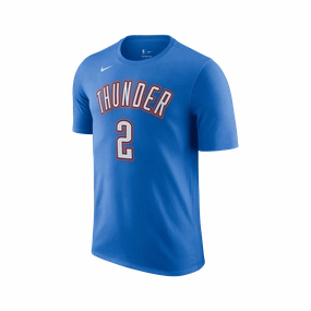 Curved Hem All-Season Comfort Wear Nike NBA Shai Gilgeous-Alexander Oklahoma City Thunder Icon Edition Player Tee