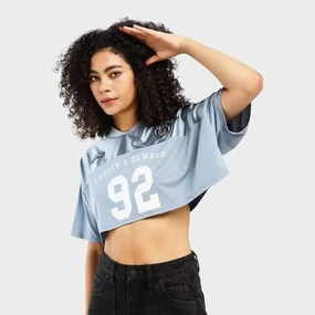 Preppy ThermoregulatingFabric Supply & Demand Women's Fyre Club T-shirt / Dusty Blue