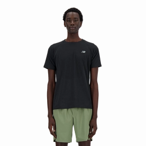 Hydrophobic Surface Treatment Layered Hemline New Balance Knit T-Shirt