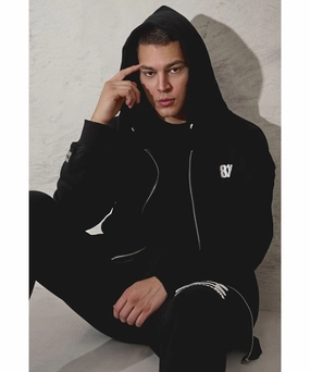 811 Originals Unisex King St Zip Up Hoodie (Black) OdorResistant Fabric