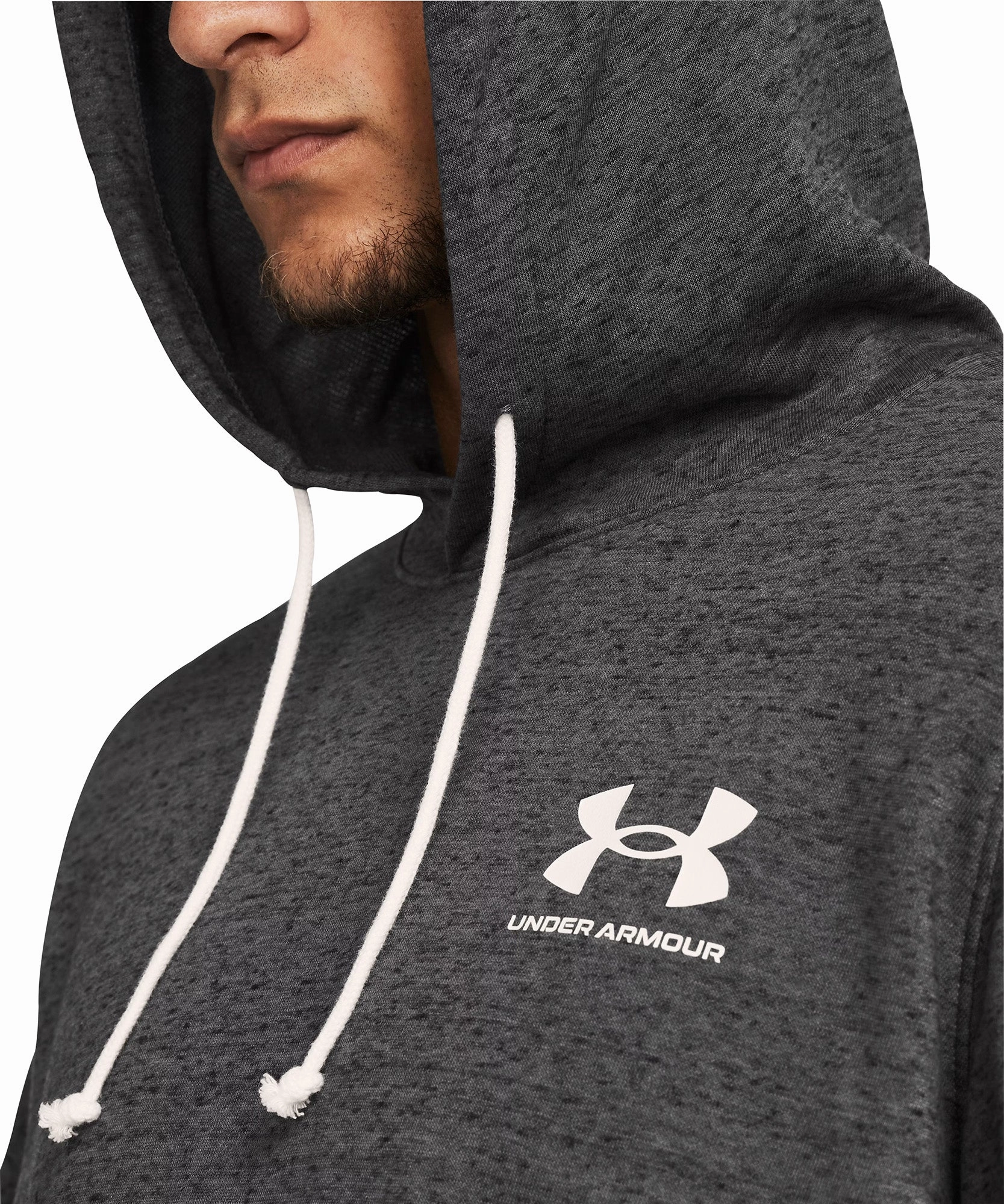 Under Armour Rival Terry Mens Training Hoody - Grey Stream Fit