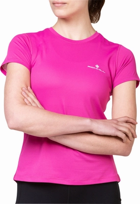 sports activity Practical Design Ronhill Core Short Sleeve Womens Running Top - Pink