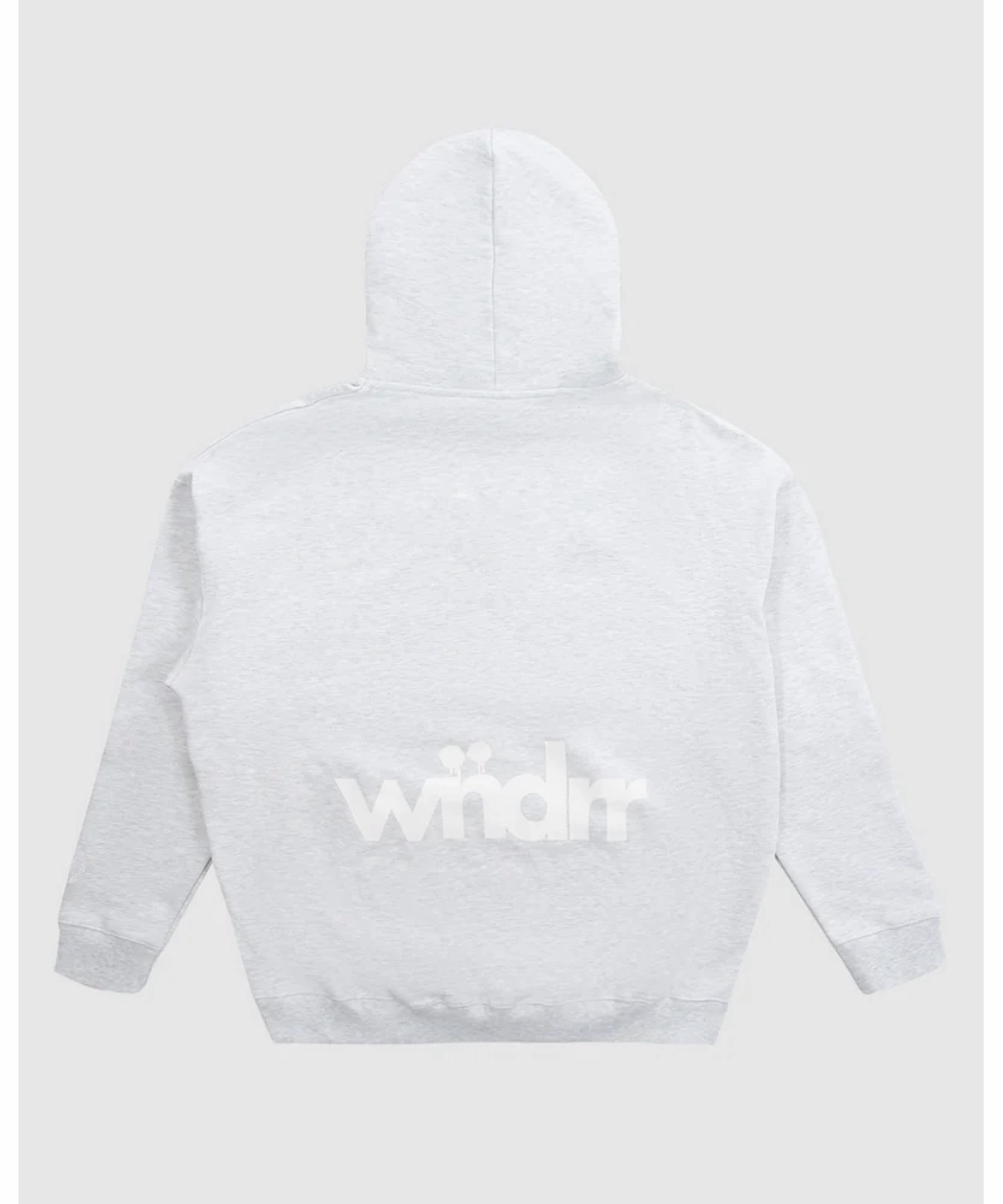 Sky Mood WNDRR Low Down Heavyweight Hood Sweat (White Marle)