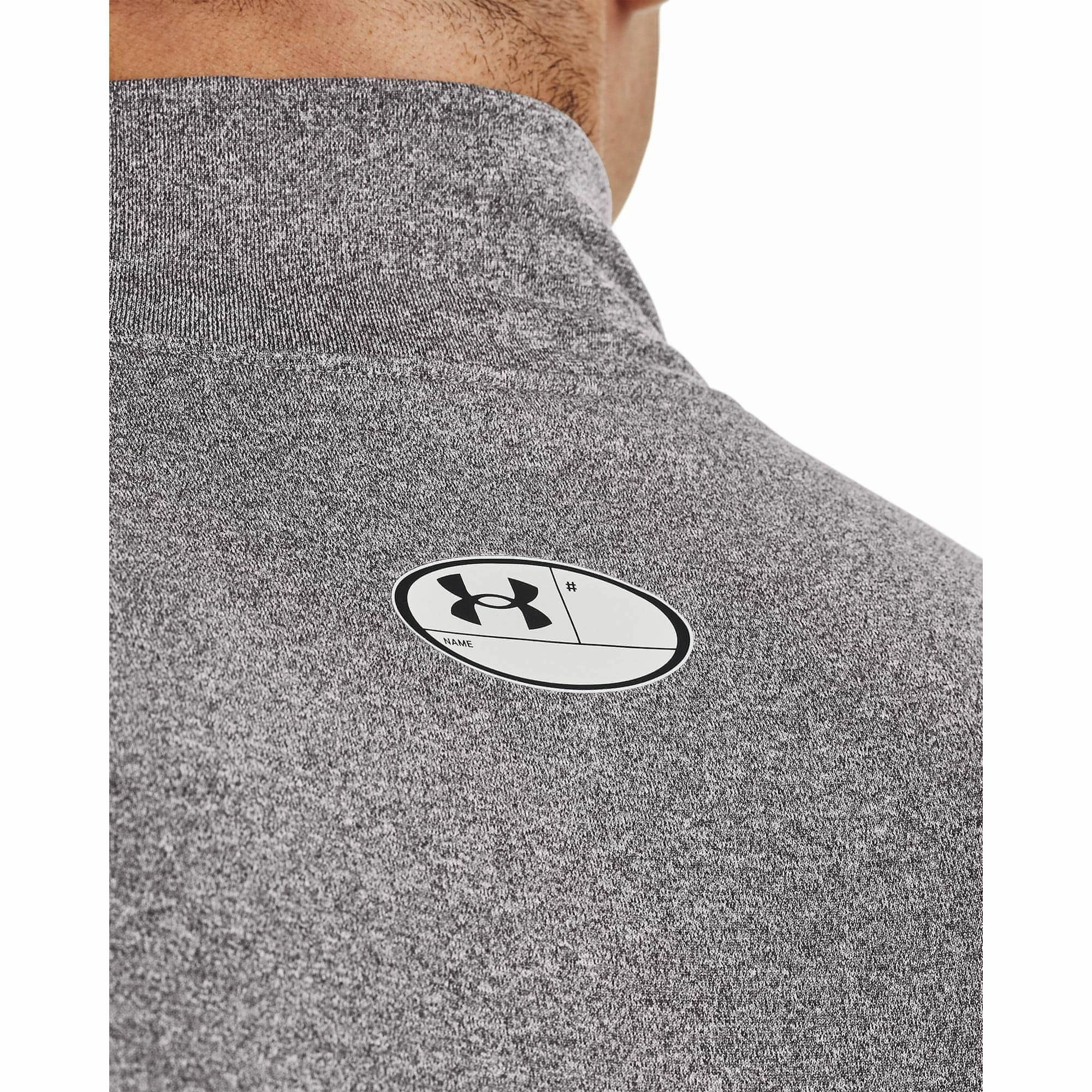 Colorfastness Tear Resistant Stitching Under Armour ColdGear Compression Mock Long Sleeve Mens Running Top - Grey