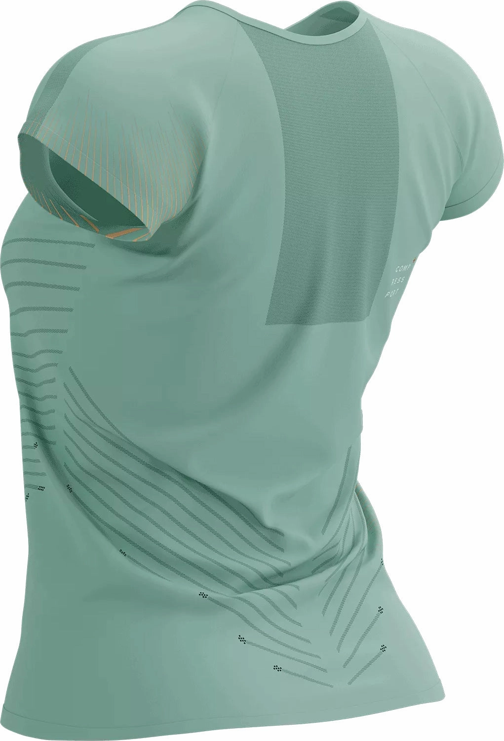 Chilly Layer Compressport Performance Short Sleeve Womens Running Top - Green
