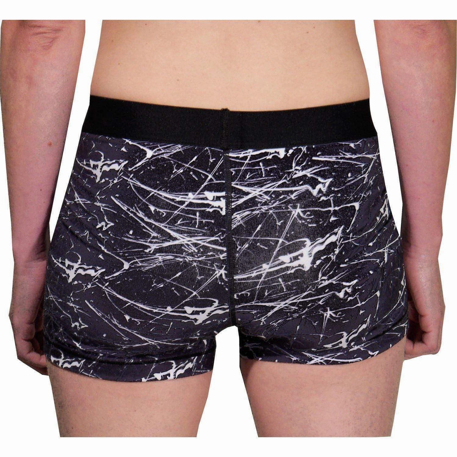 More Mile Go For It Printed Womens Short Running Tights - Black Jogging Ready fishing outfit