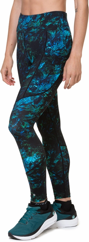 Ronhill Tech Womens Long Running Tights - Blue Reflective School environment