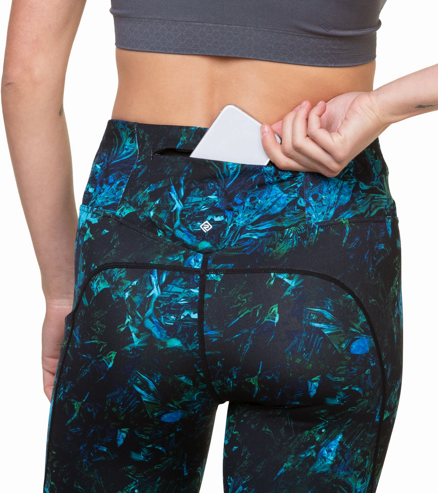exercise studded Ronhill Tech Womens Long Running Tights - Blue