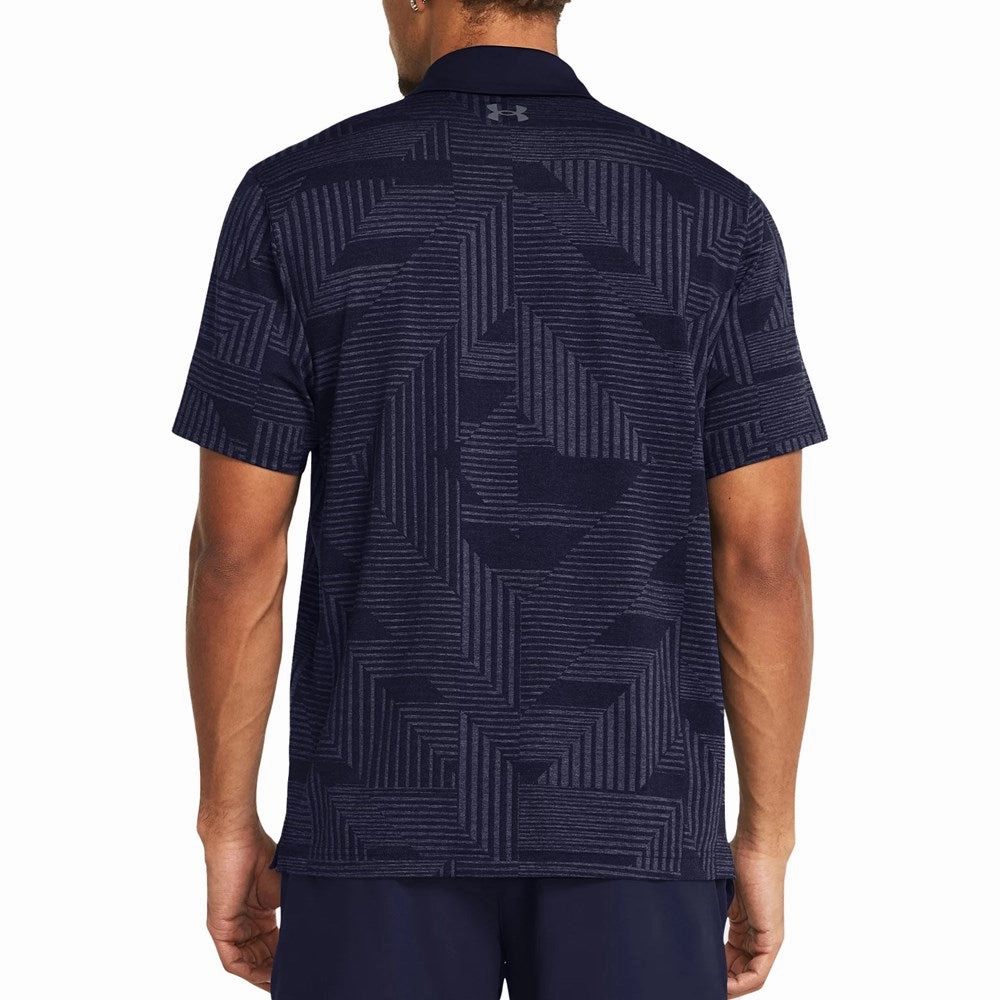 Smart Office Under Armour Playoff Geo Jacquard Golf Polo Shirt - Midnight Navy