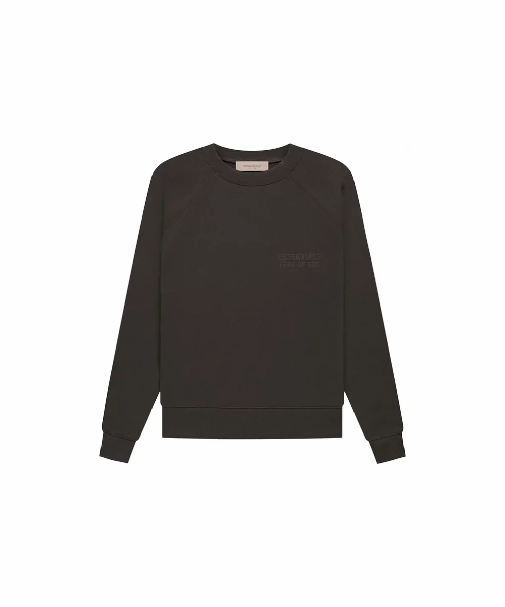 TearResistantMaterial Fear of God ESSENTIALS Crewneck (Off Black)