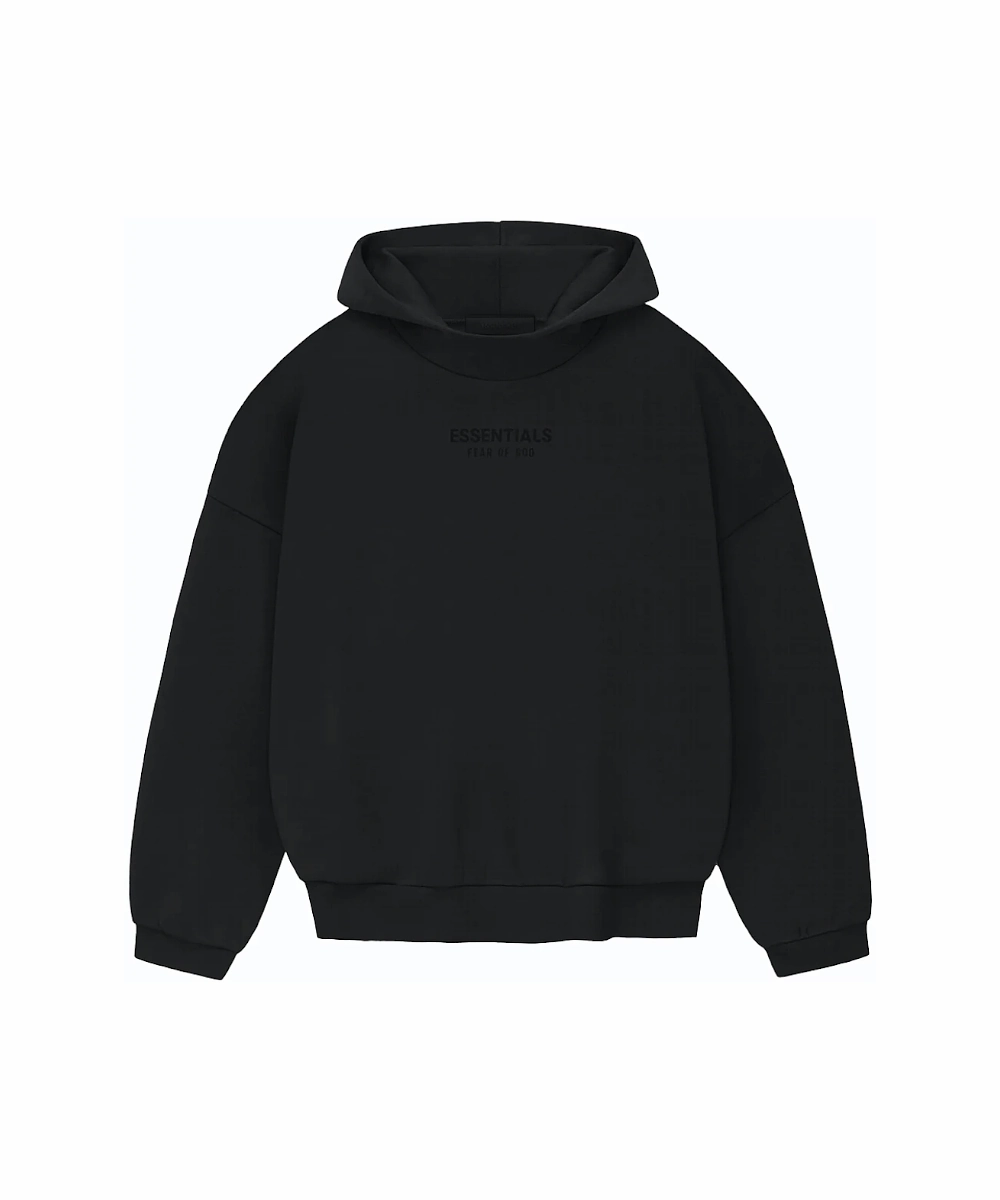 Fear Of God ESSENTIALS Hoodie FW23 (Jet Black) MoistureWicking Technology