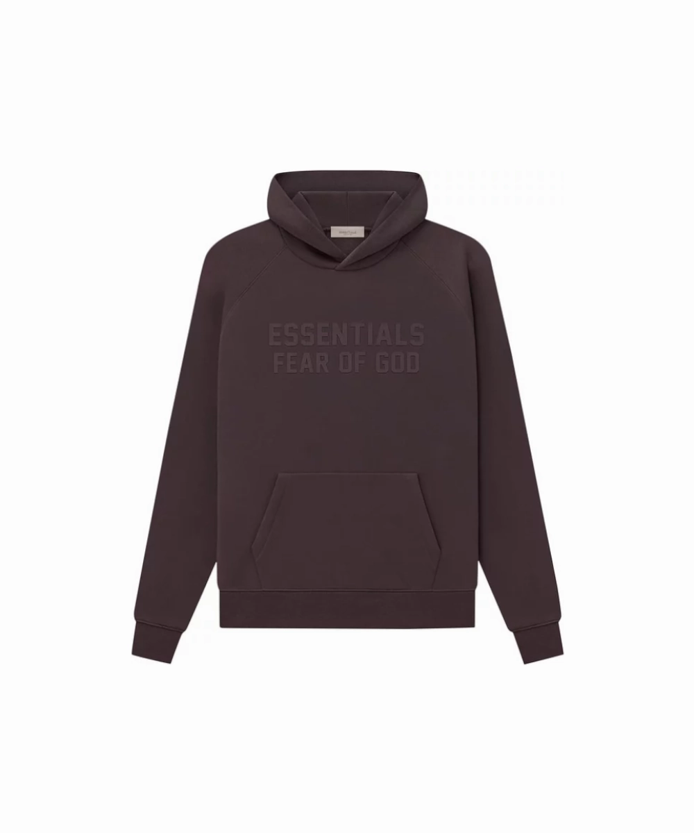 Morning Walk DoubleLayerReinforcement Fear Of God ESSENTIALS Hoodie (Plum)