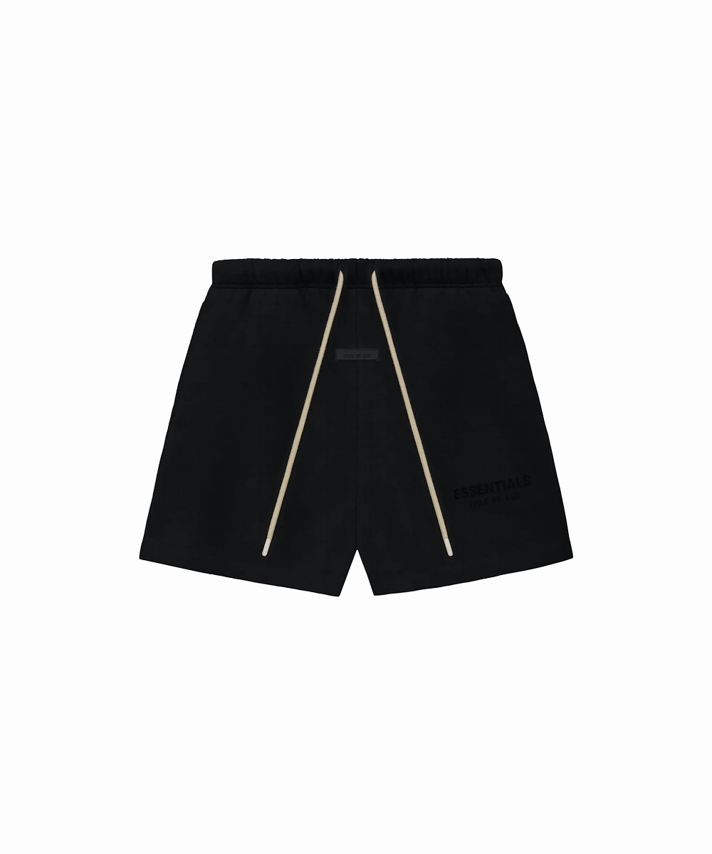 Fear Of God ESSENTIALS Sweat Shorts FW23 (Jet Black) StretchPaneling