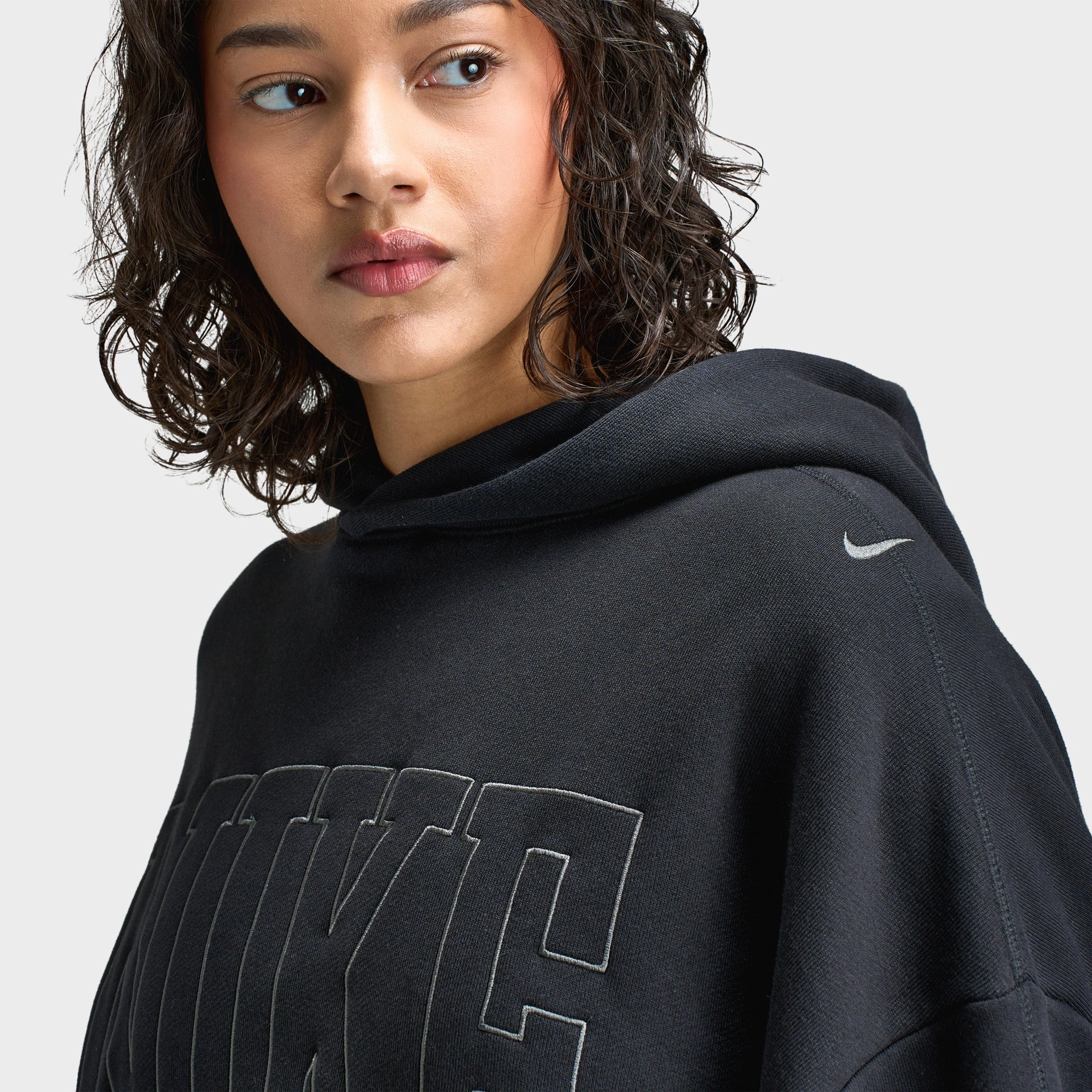 Hygienic Finish HighDurabilityClothing Nike Sportswear Women's Over-Oversized French Terry Pullover Hoodie Black / Anthracite