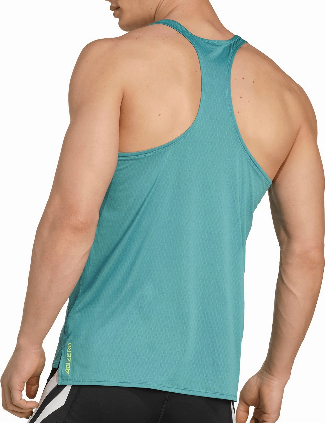 real adidas Adizero Archive Mens Running Vest - Green