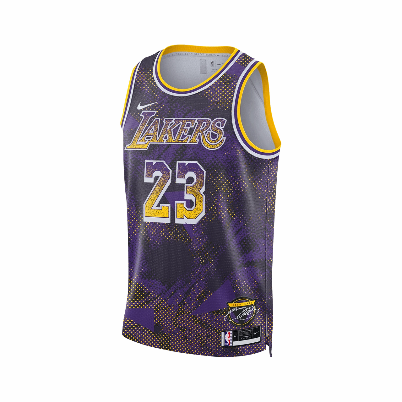 Anti Slip Shoulder Straps Breathable Lining Nike Dri-FIT NBA 2024/25 Select Series Swingman Jersey - LeBron James Los Angeles Lakers