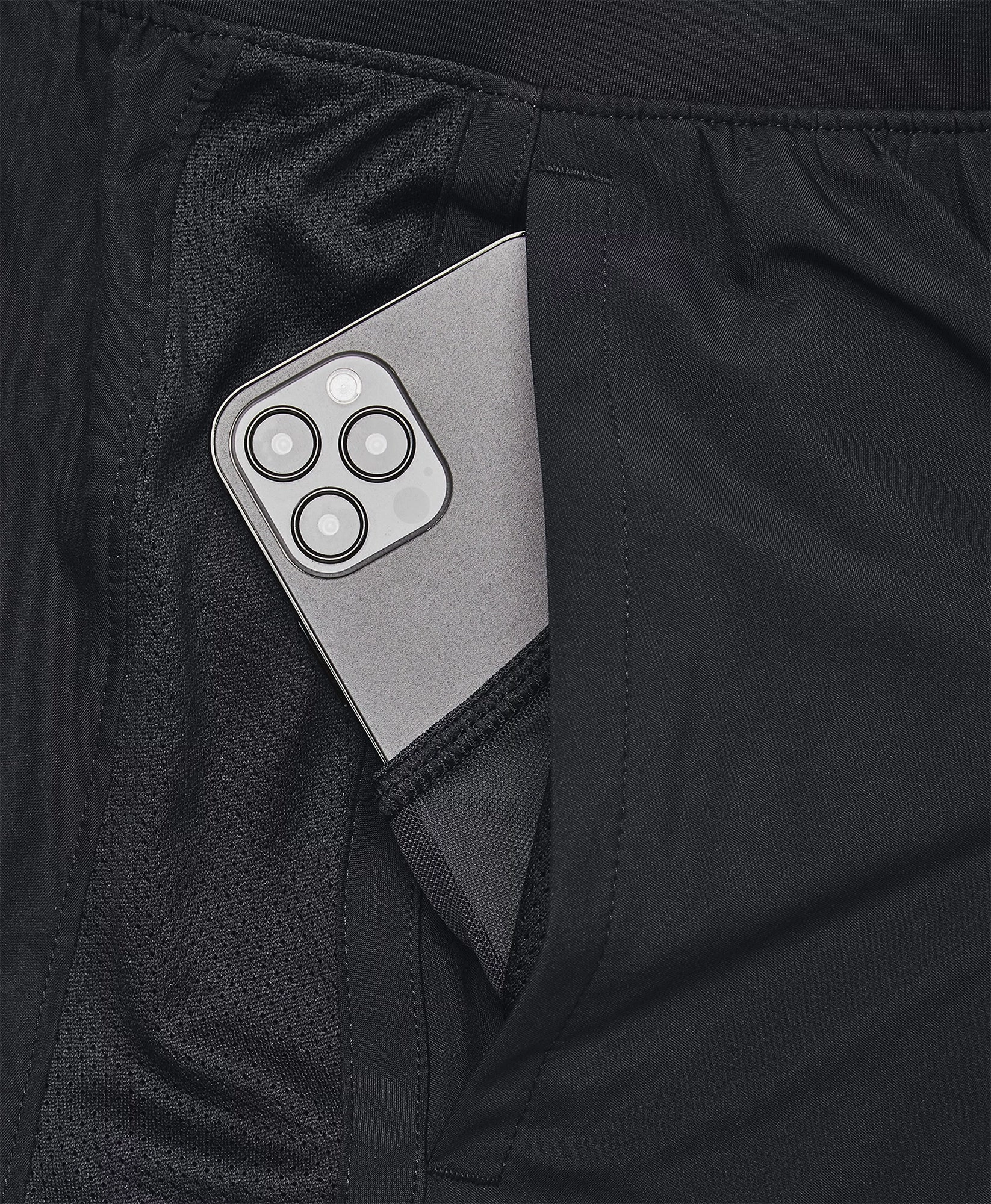 Under Armour Launch 2 In 1 Mens Running Shorts - Black MultiPocket Design