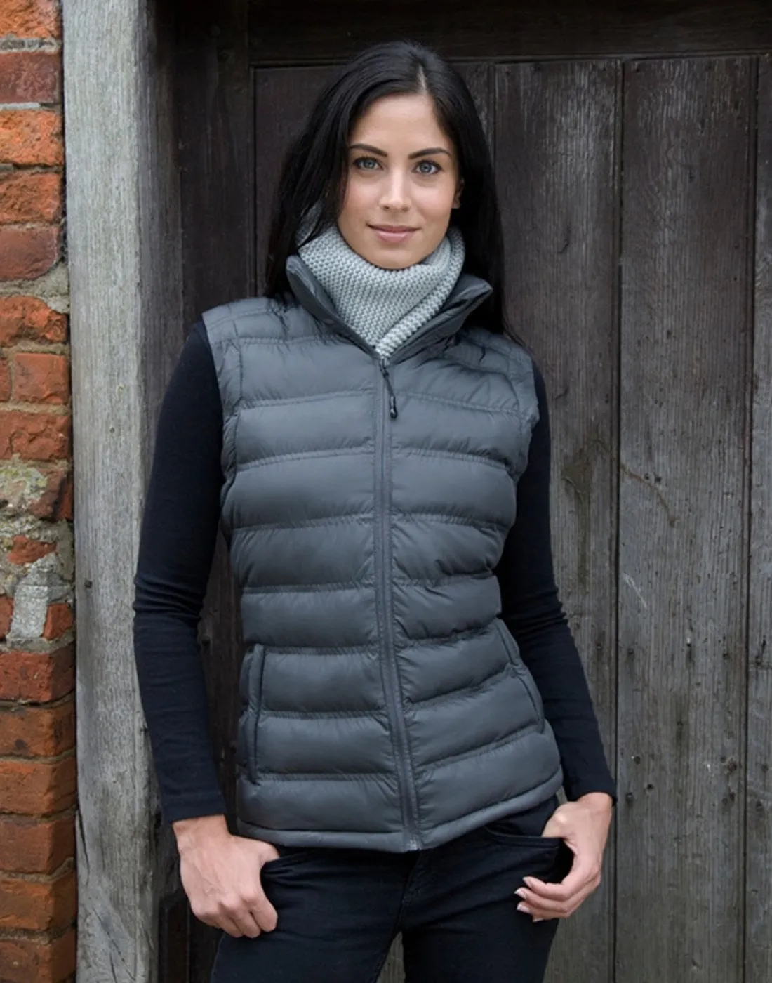 Women's Ice Bird Padded Gilet | BLACK NonSlipTrims