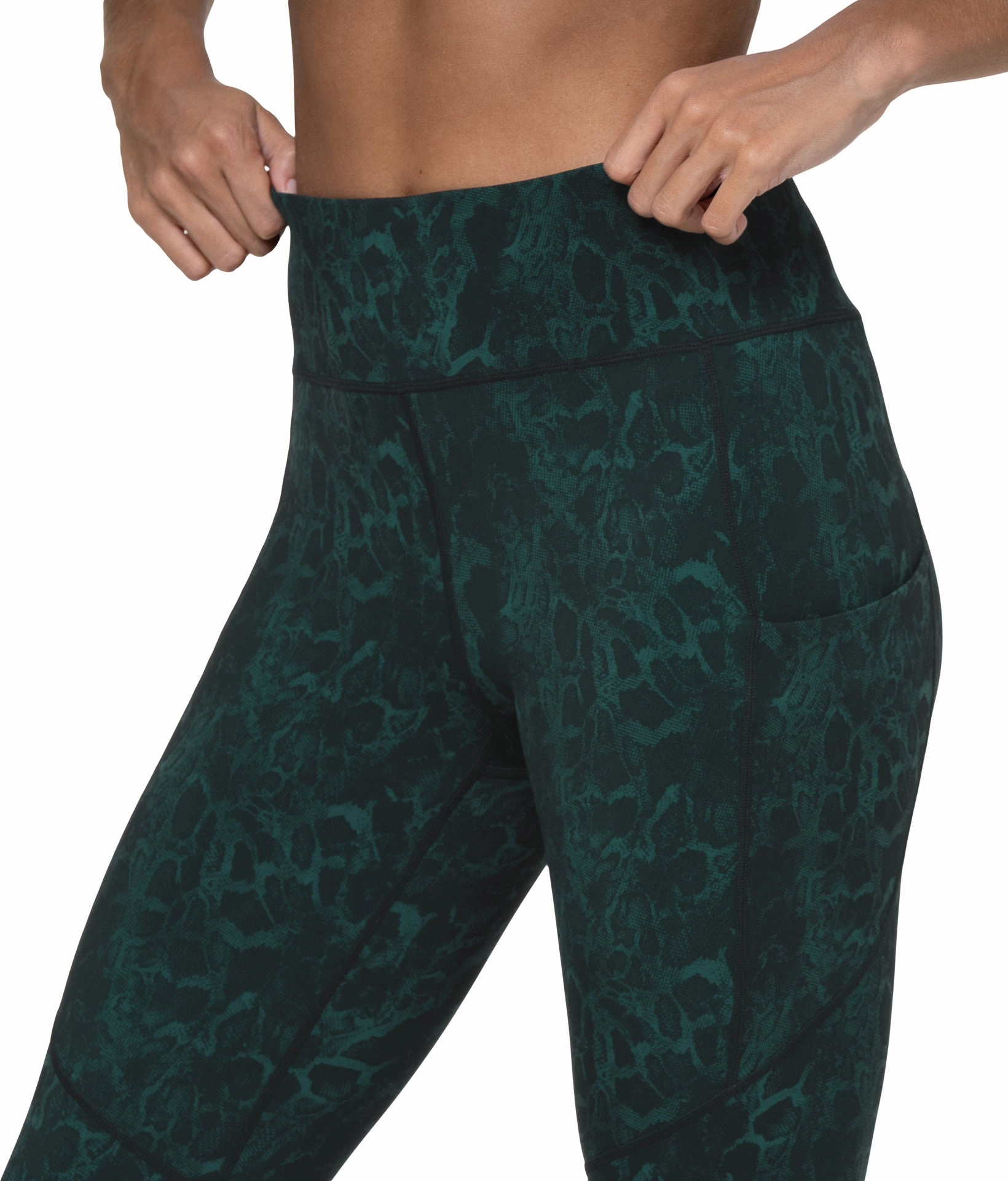 Ronhill Tech Womens 7/8 Running Tights - Green windproof