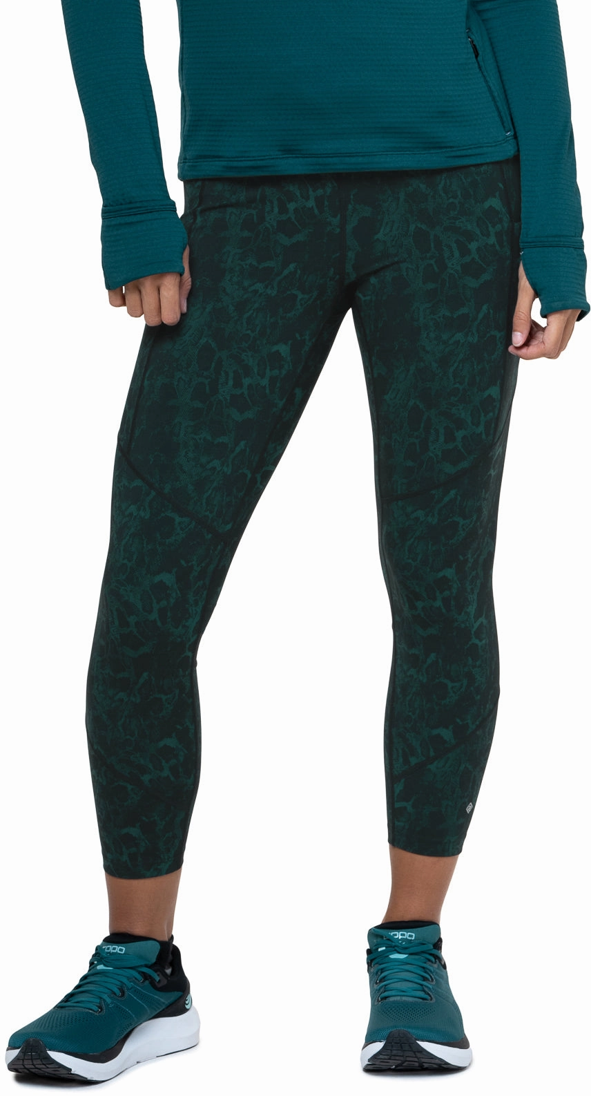 Ronhill Tech Womens 7/8 Running Tights - Green teenagers Odor-resistant-coating