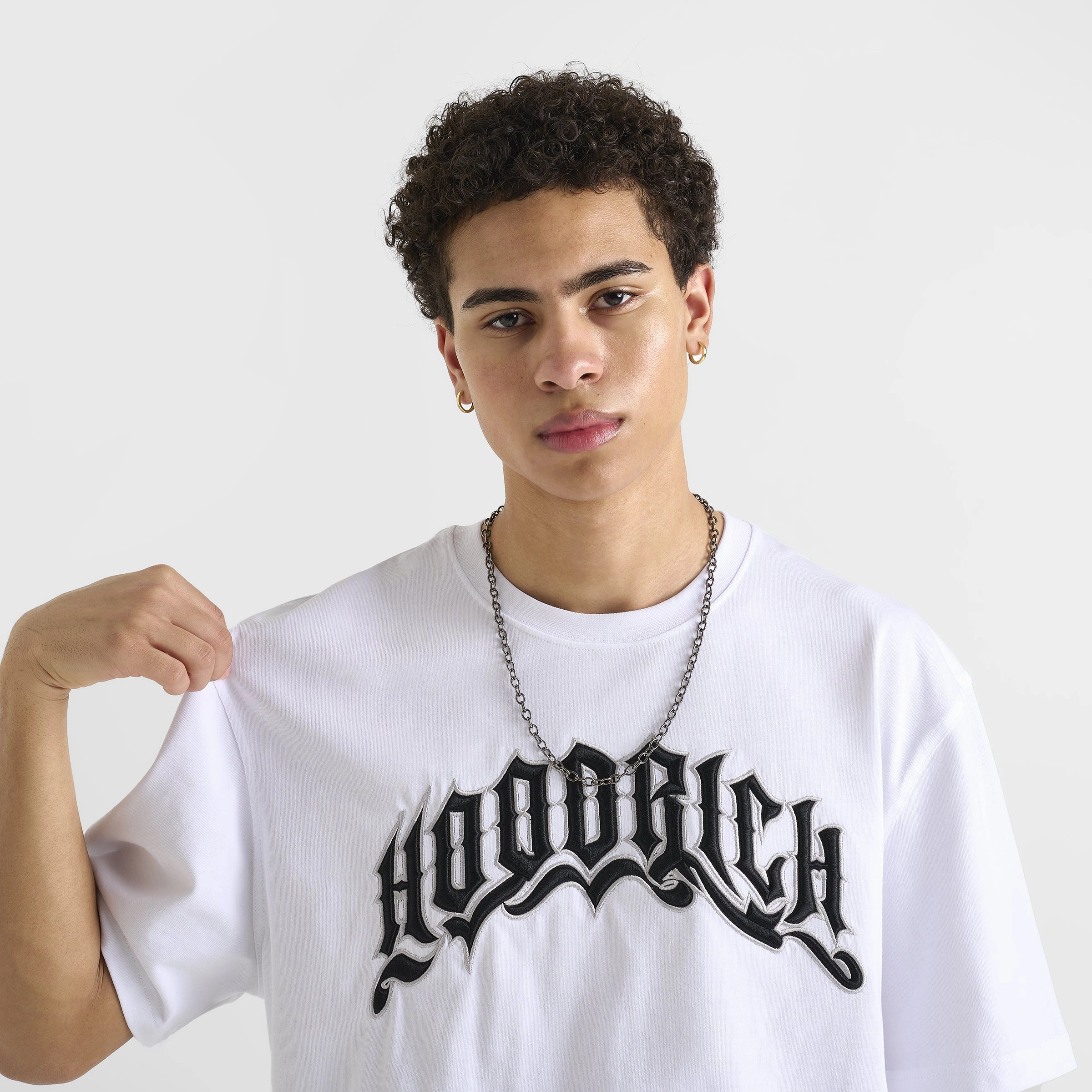 multi crewed High - end Hoodrich Ritual Oversized Graphic T-Shirt White / Black