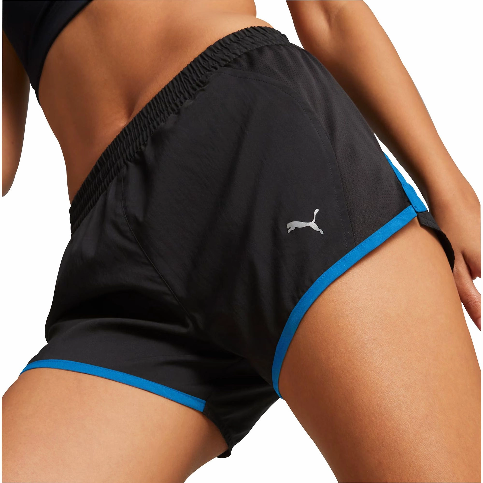 Thermal Regulating Fabric Puma Favourite Velocity 3 Inch Womens Running Shorts - Black
