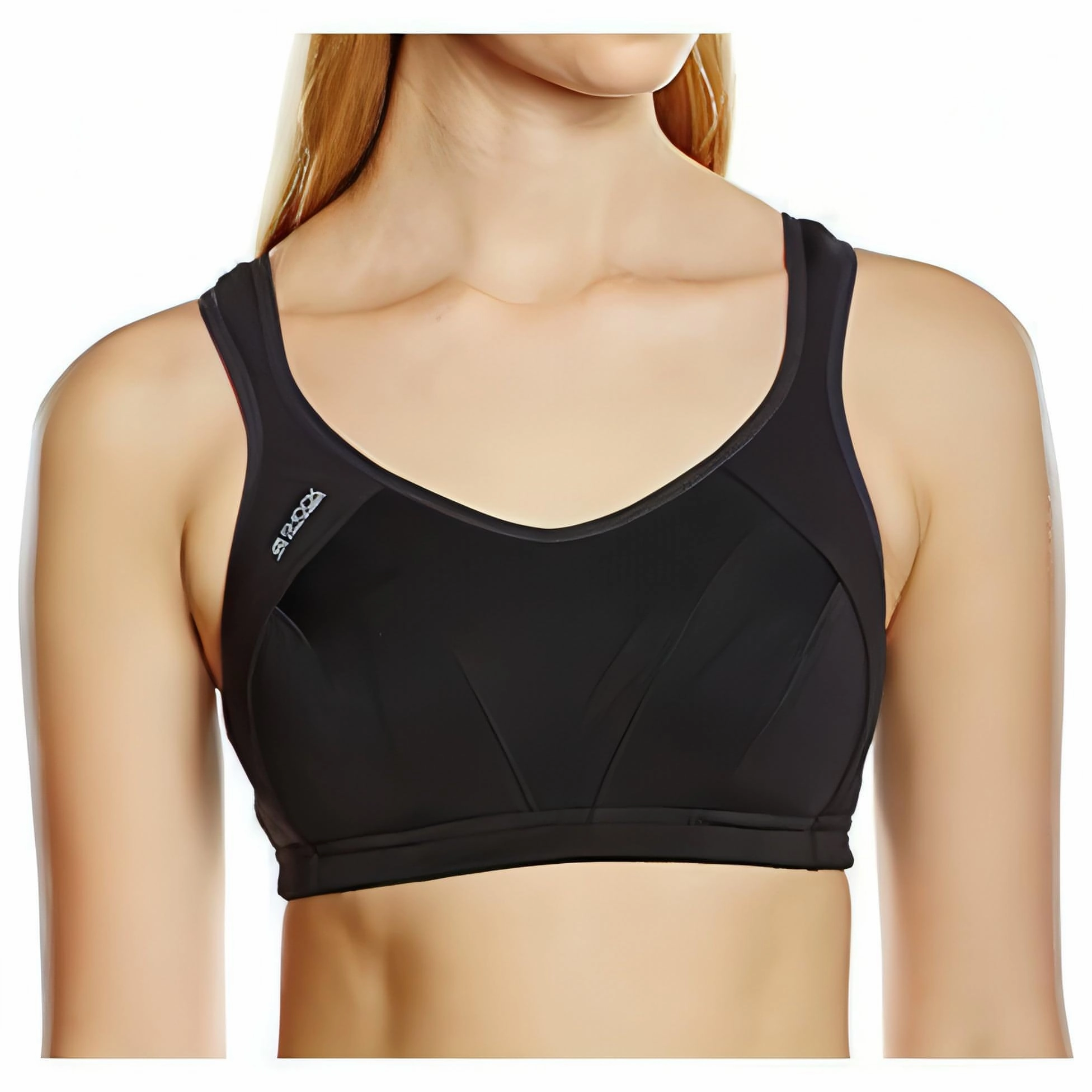 Muscle Support System Carbon Fiber Shock Absorber Active Multi Womens Sports Bra - Black