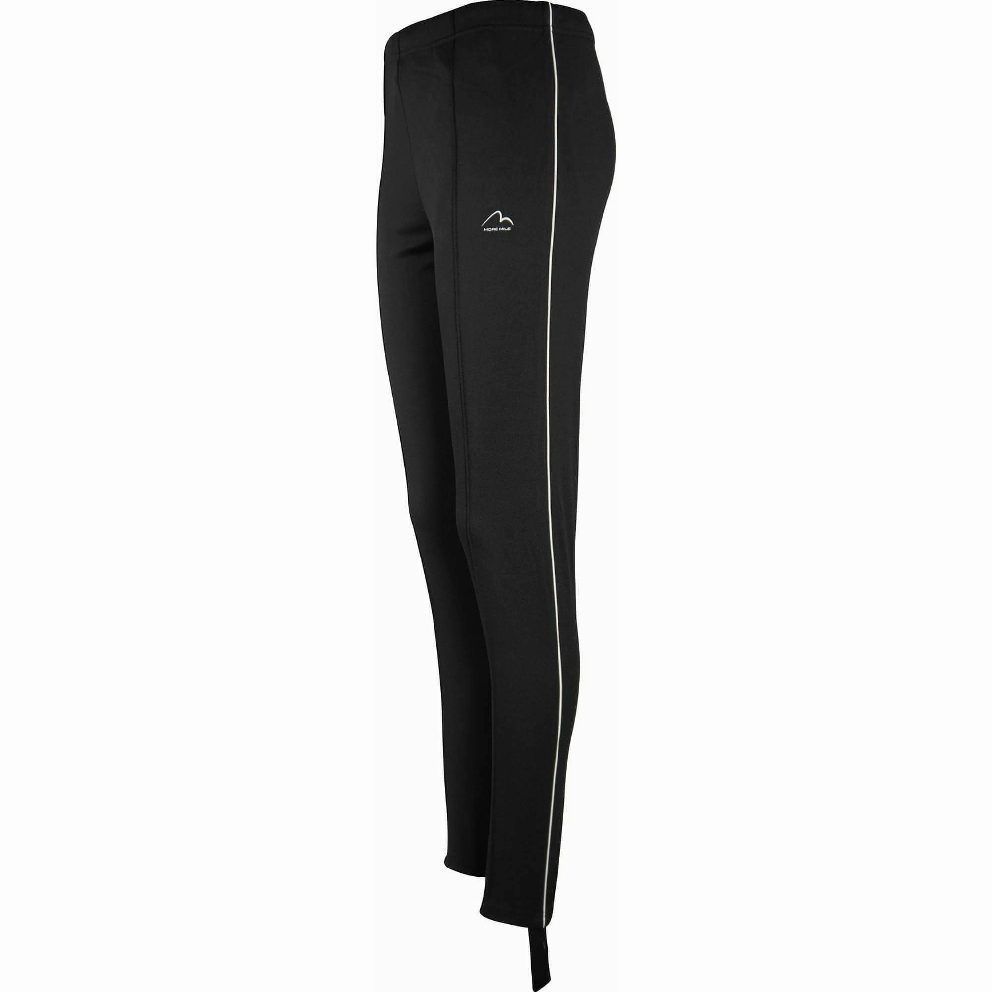 Laser Cut Perforations More Mile Essentials Mens Running Tracksters - Black