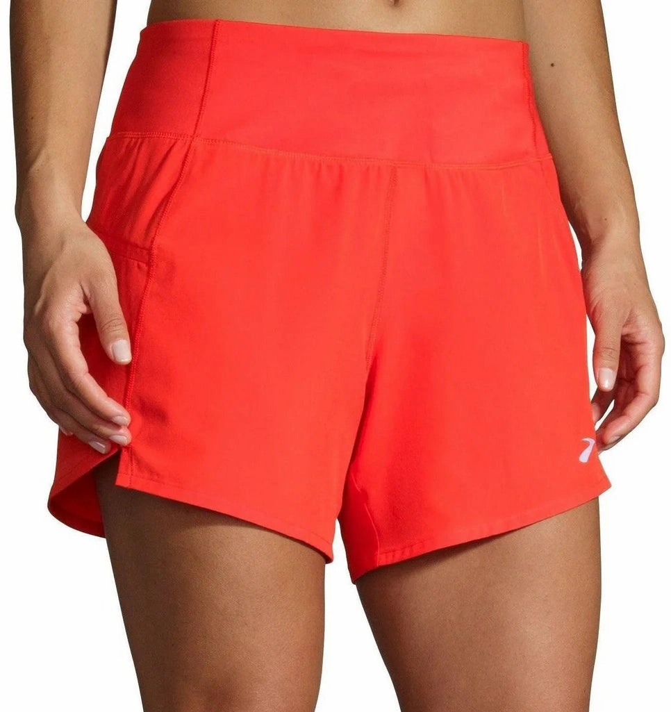 Brooks Chaser 5 Inch Womens Running Shorts - Red Clean Fabric Sports use