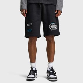 Hoodrich Noir V2 Oversized Shorts Black / White - Aquarius yoga clothes hiking clothes
