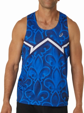 Asics Nations Mens Running Vest - Blue finish Durable Cordura Reinforcement