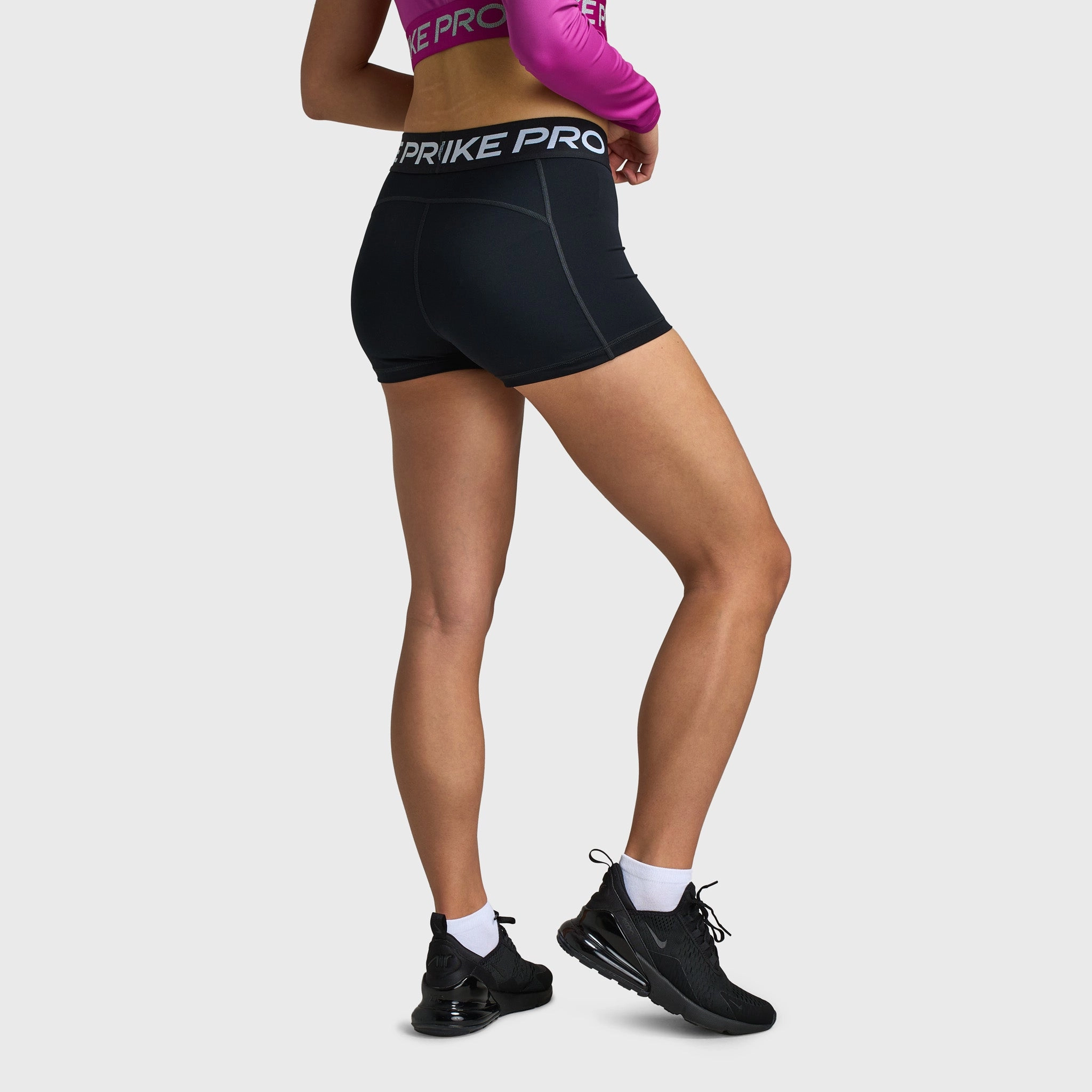 Nike Pro Women's 3" Shorts / Black Flatlock Seam Technology