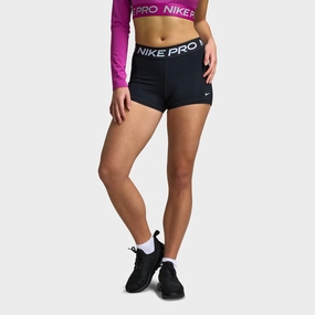Nike Pro Women's 3" Shorts / Black Durable Waistband Cool Basic