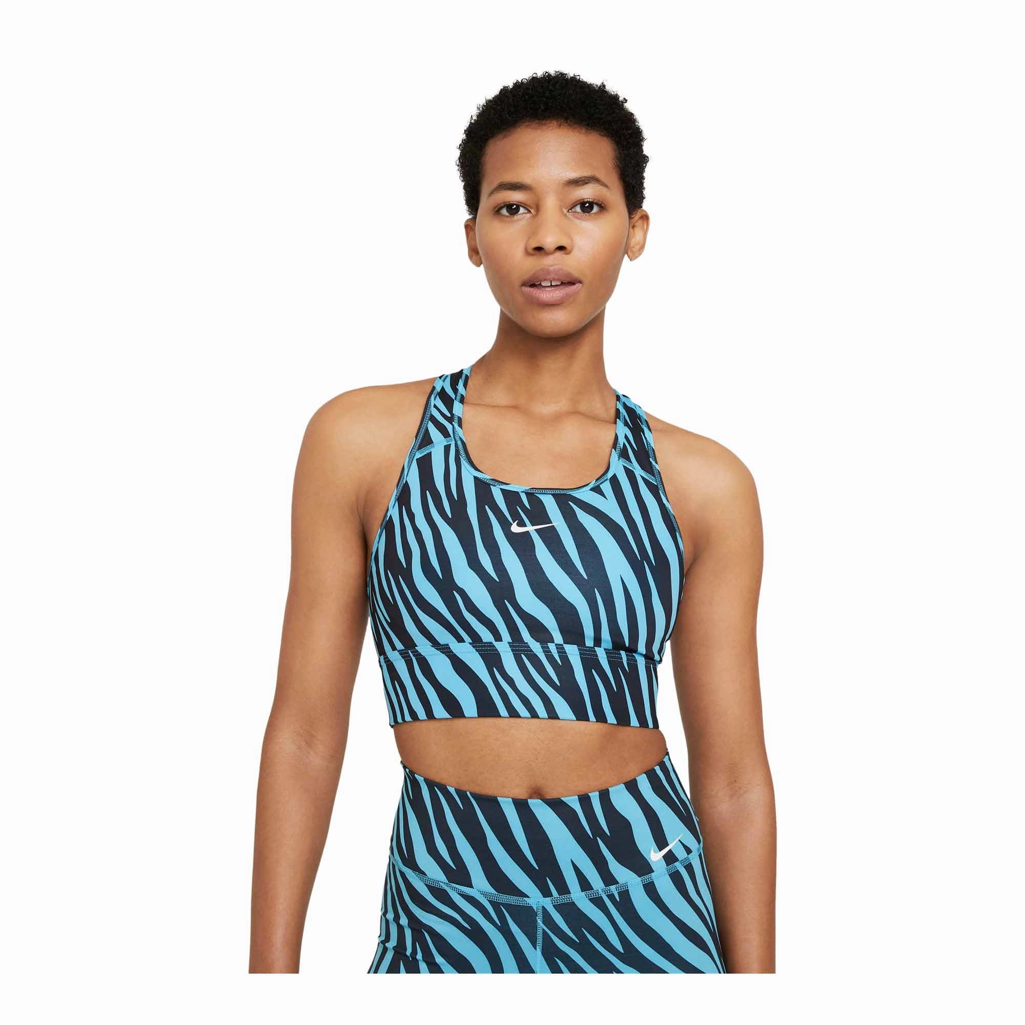 Virtual Mode Strong Soul Nike Dri-FIT Swoosh Icon Clash Women's Medium-Support 1-Piece Pad Longline Sports Bra