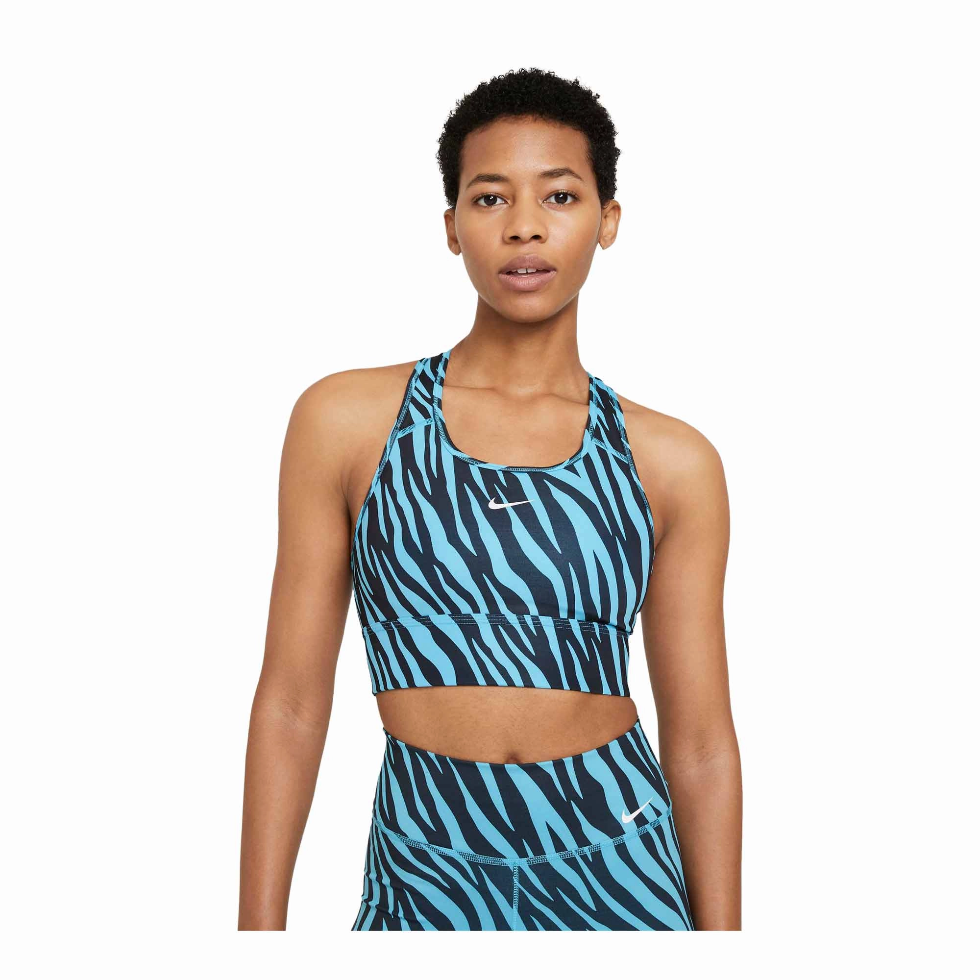Comfort waistband Nike Dri-FIT Swoosh Icon Clash Women's Medium-Support 1-Piece Pad Longline Sports Bra