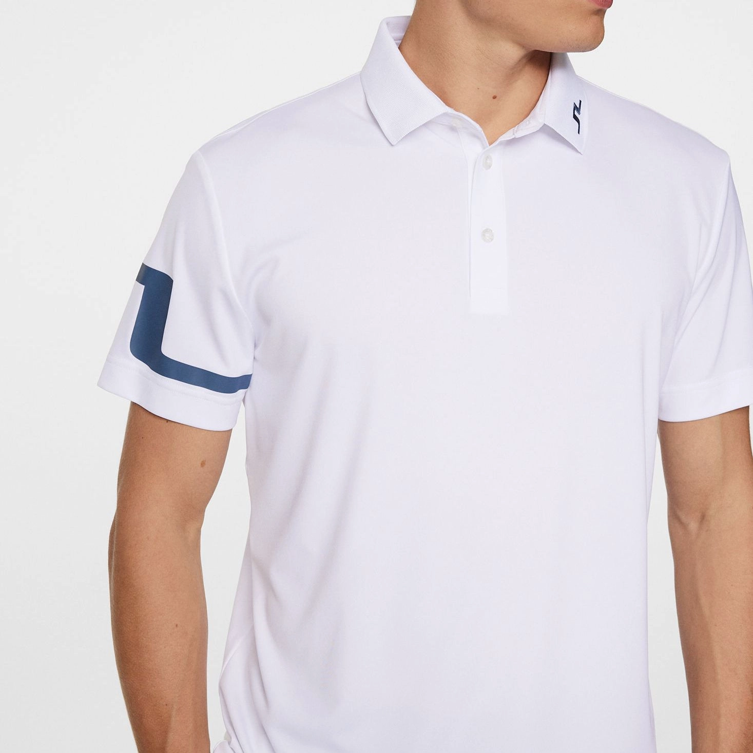 J.Lindeberg Heath Regular Fit Golf Polo Shirt - White Summer Golf