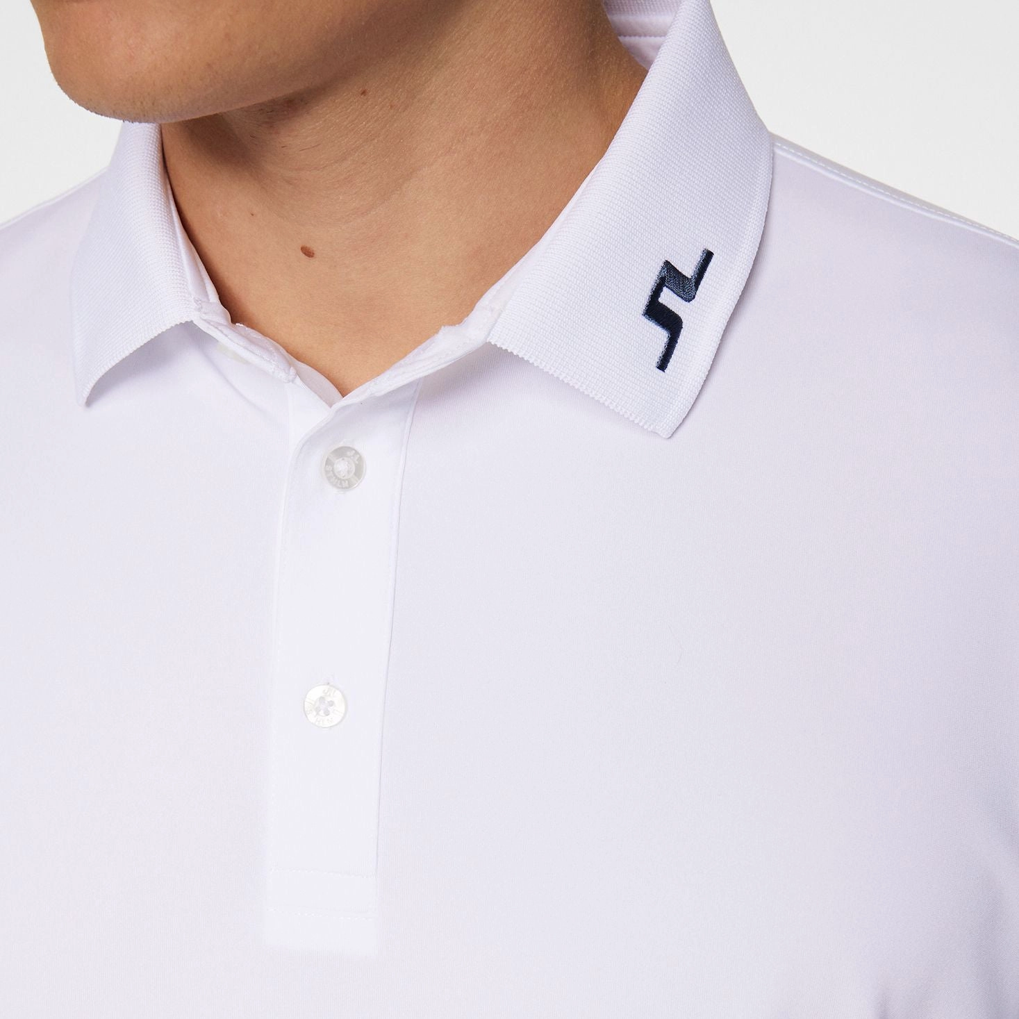 J.Lindeberg Heath Regular Fit Golf Polo Shirt - White Party Ready
