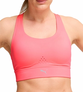 EVA Molded Sockliner Perimeter Edge Protection Puma PWRbreathe Womens Running Sports Bra - Pink
