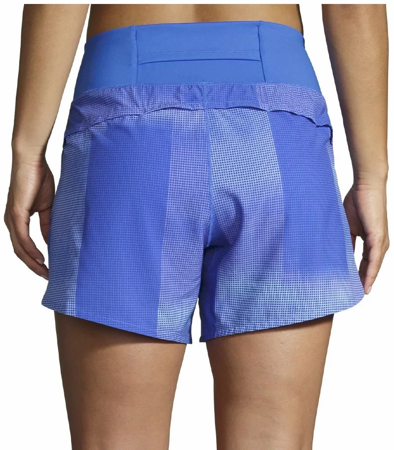 Ultra Soft Waistband Brooks Chaser 5 Inch Womens Running Shorts - Blue