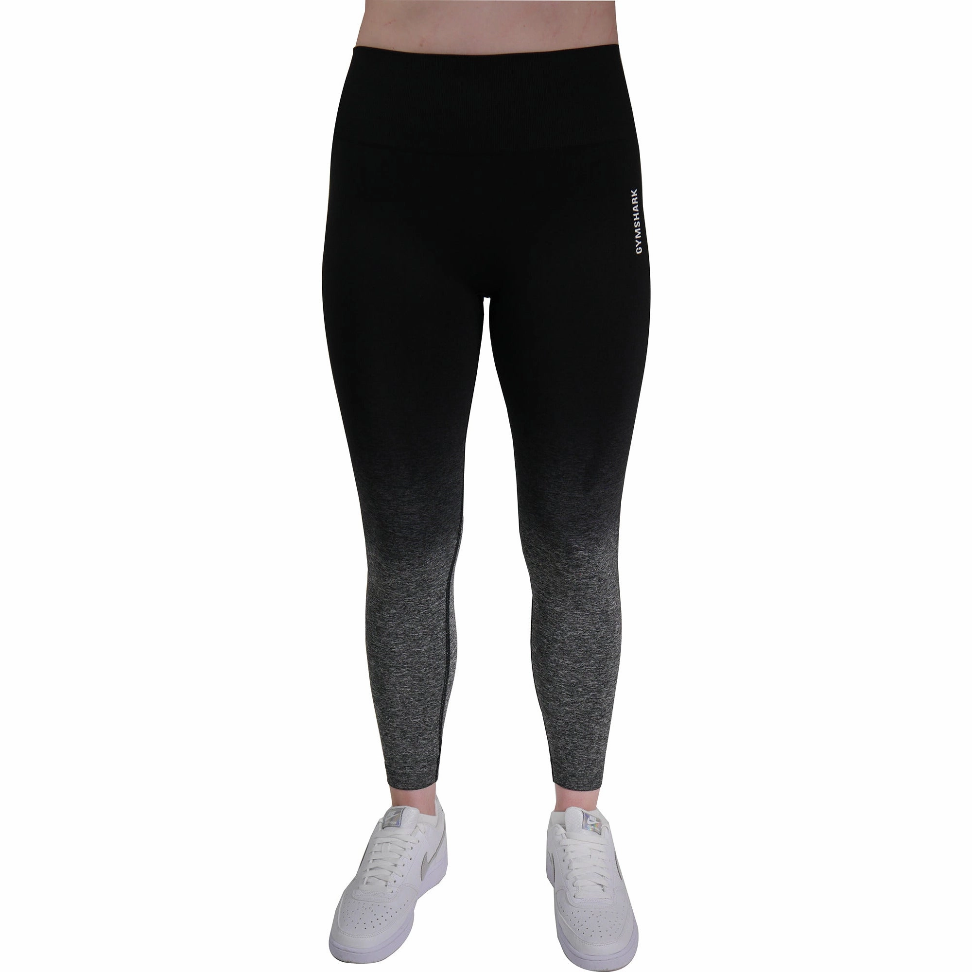 Creative Glow Moon Beam Gymshark Adapt Ombre Seamless Womens Long Training Tights - Black