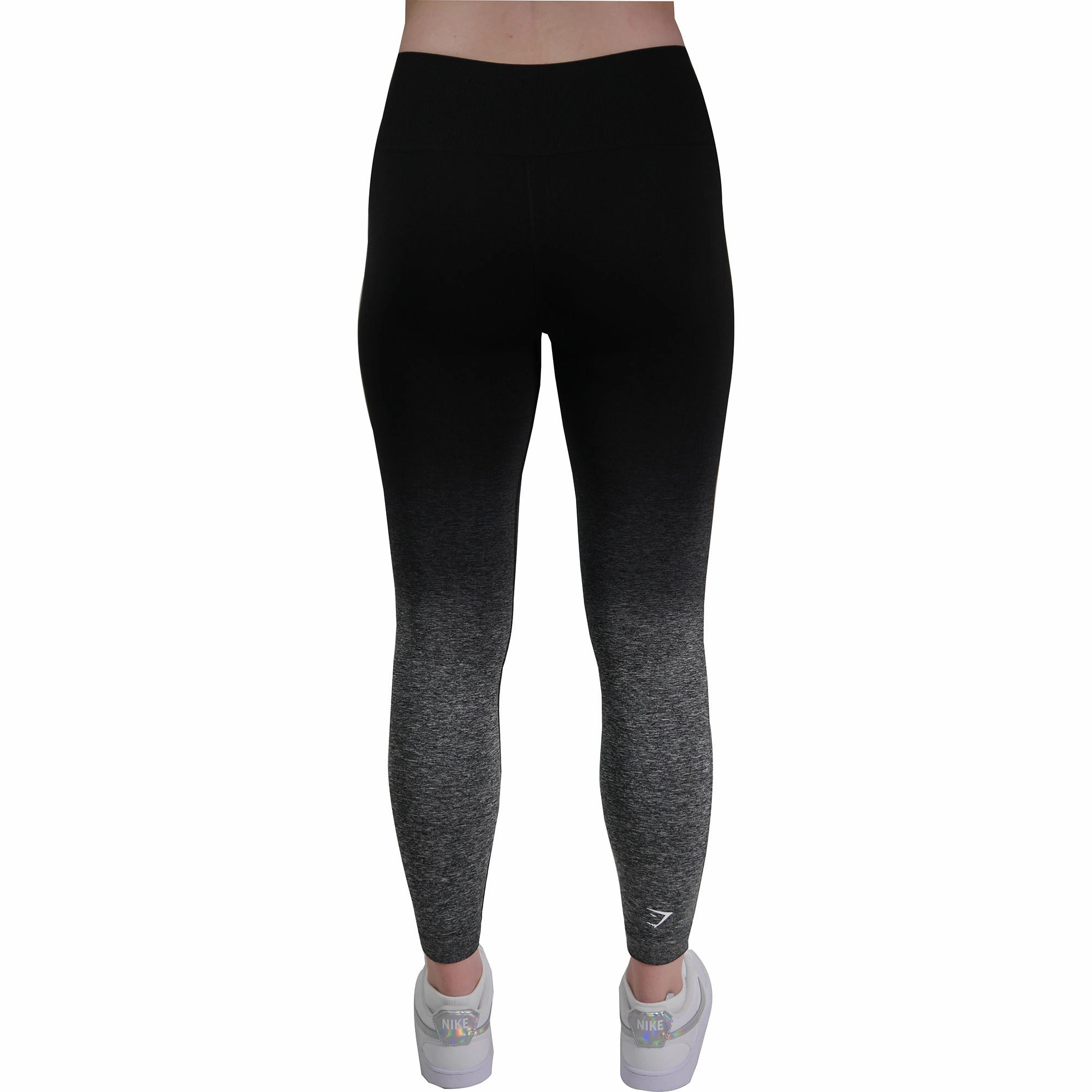 Gymshark Adapt Ombre Seamless Womens Long Training Tights - Black AntiSnagFabric Mind Glow