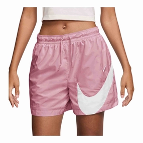 Nike Sportswear Classic Women's Mid-Rise 5 Woven Logo Shorts Breathable Lamination WrinkleFreeTexture