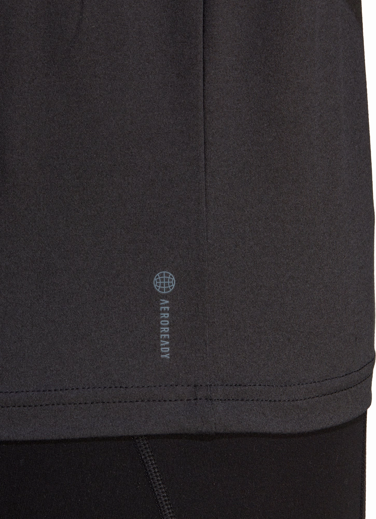 Durable Reinforced Edges adidas AeroReady Train Essentials 3 Stripes Short Sleeve Womens Training Top - Black