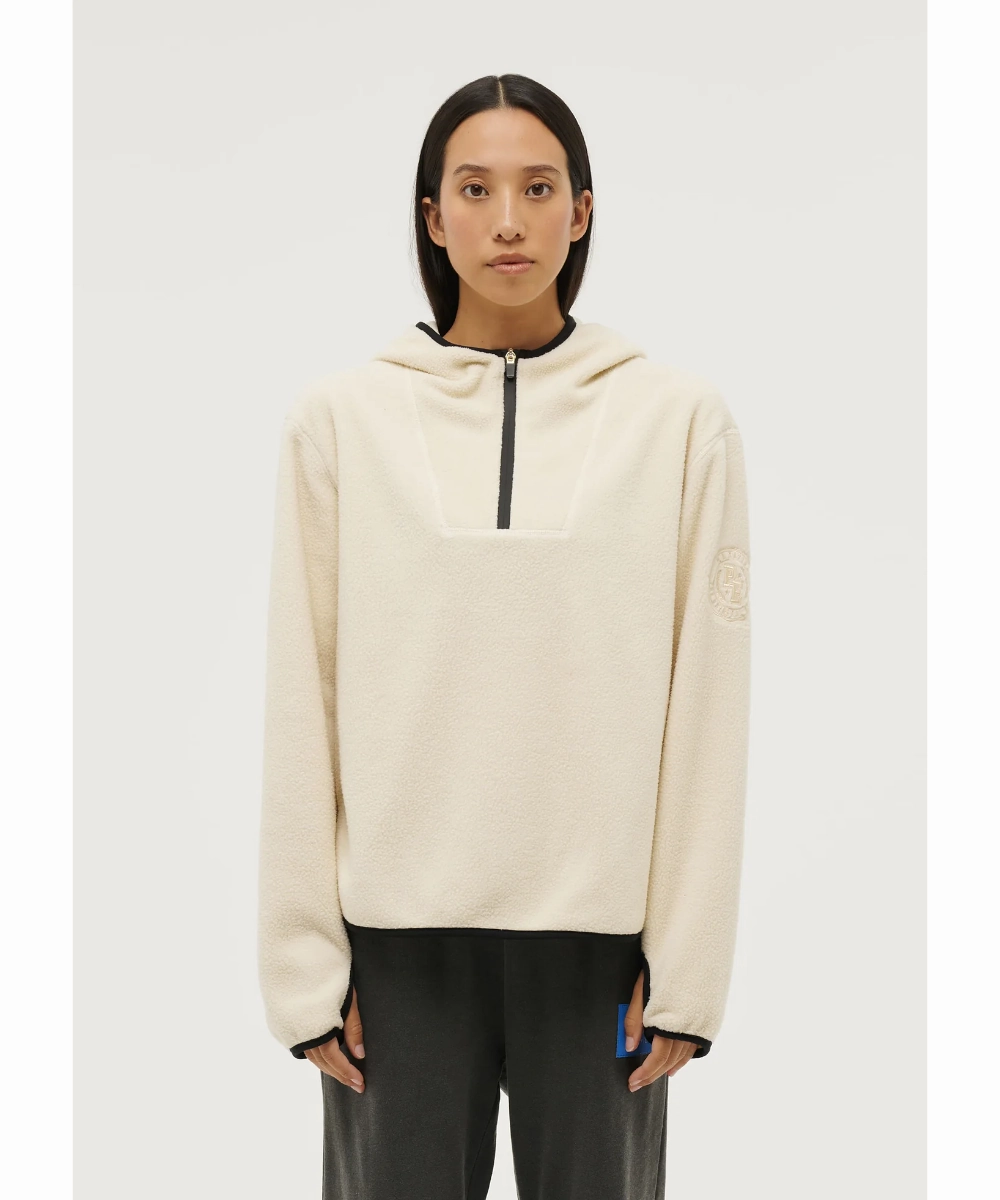 P.E Nation Sherpa Hoodie (Pearled Ivory) FourWayStretch AdjustableWaistband