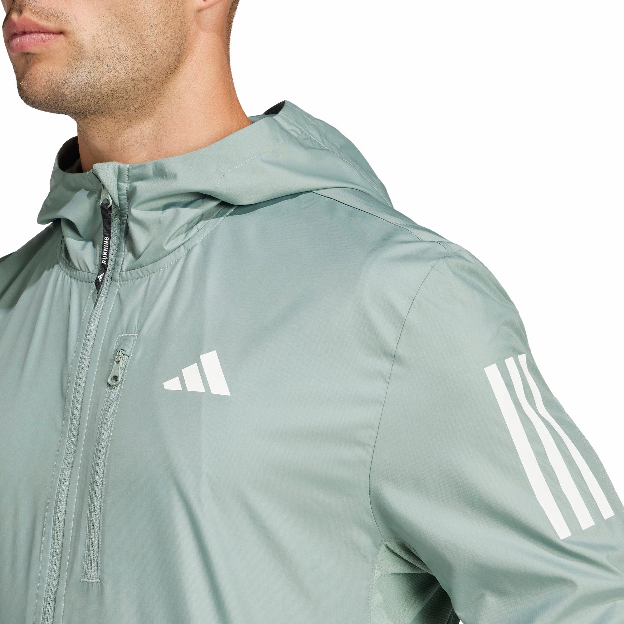 suitable for talent shows adidas Own The Run Mens Running Jacket - Green