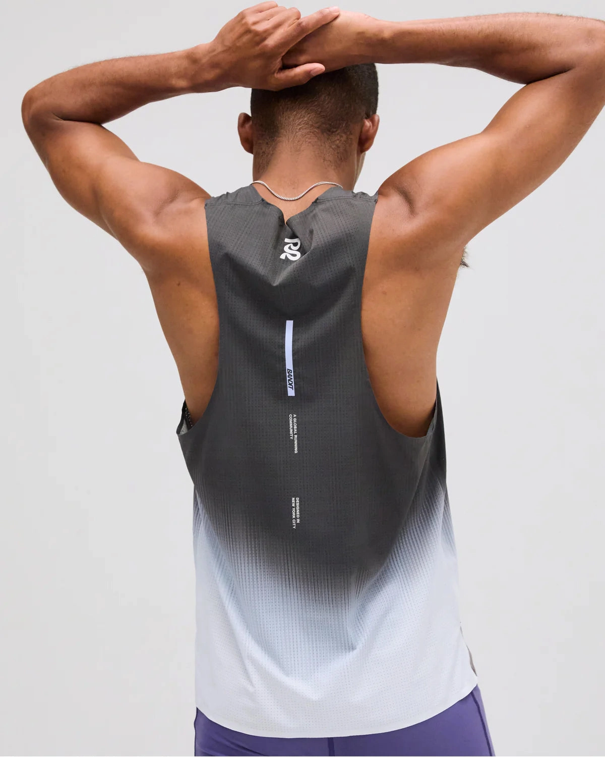 Thin Core Men's Vento Performance Singlet Black / Chalk Gradient
