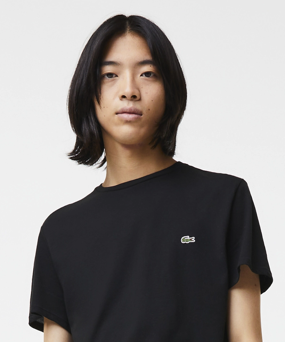 Global Glow Lacoste Classic Crew Neck Pima Tee (Black)