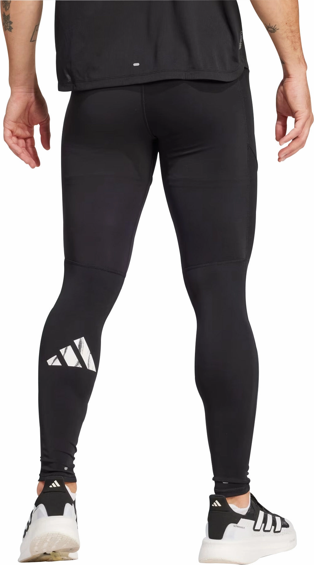 Curvy-style-quality adidas Run It Mens Long Running Tights - Black