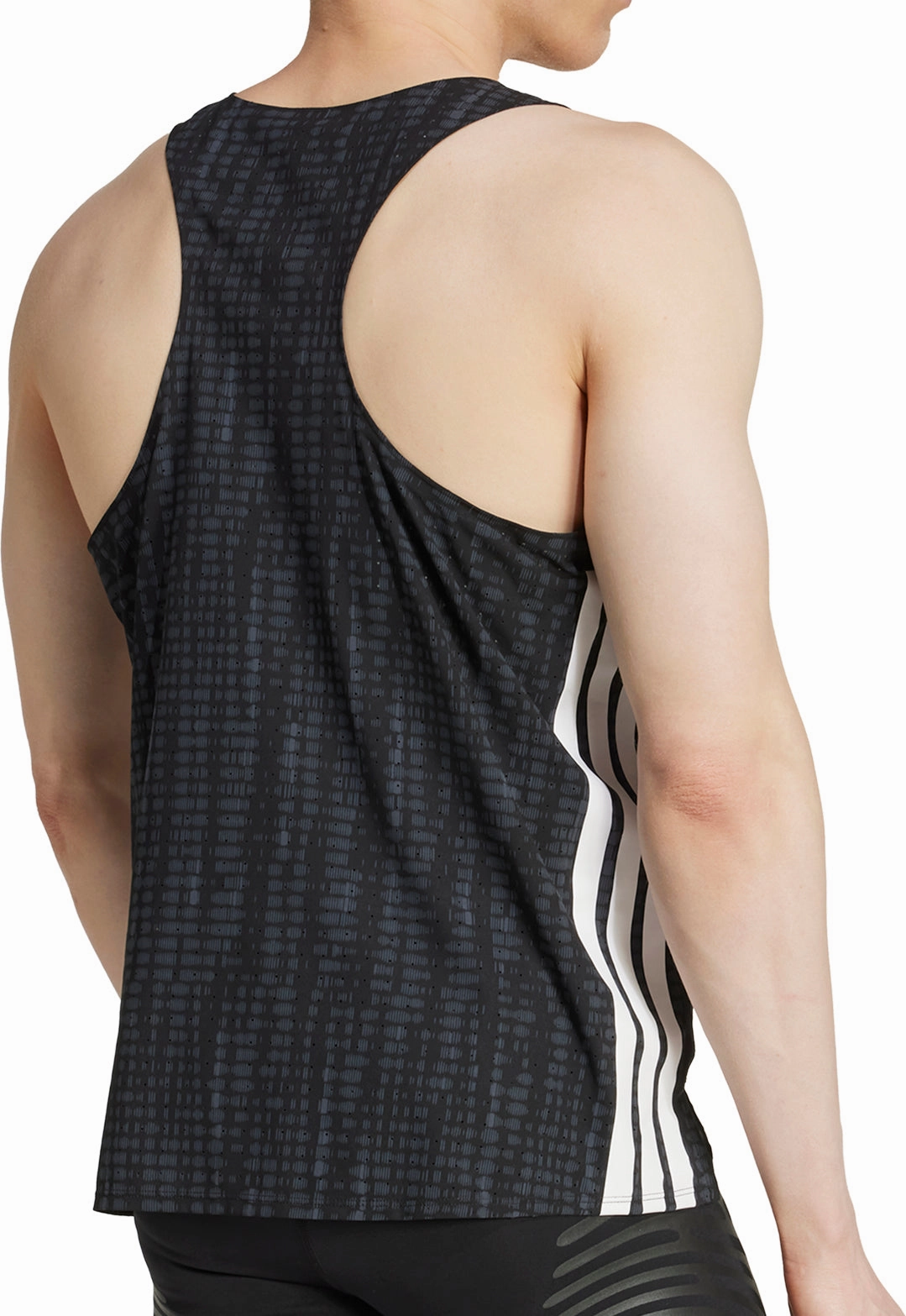 Packable Construction Softness adidas Adizero Mens Running Vest - Black