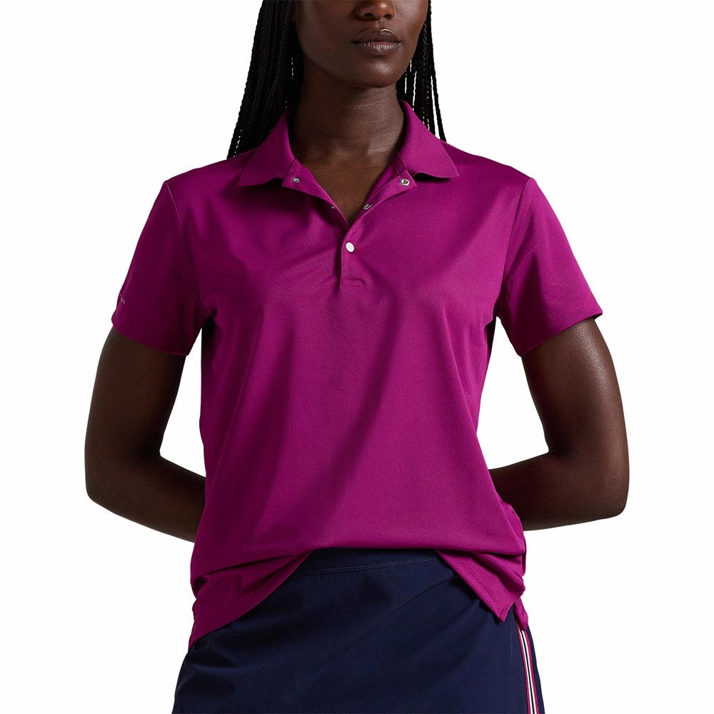 Unstructured Silhouette RLX Ralph Lauren Women's Tour Performance Golf Shirt - Fuchsia Berry